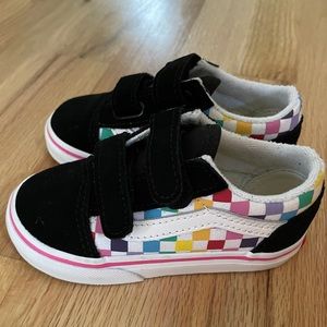 Vans Rainbow and Black Suede